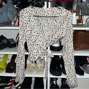 John galt brandy Melville tie wrap cropped top